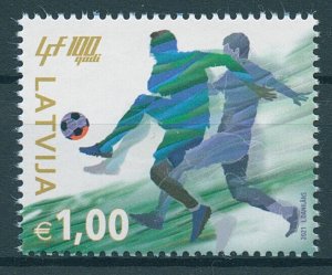 Latvia 2021 MNH Sports Stamps Latvian Football Federation 100 Yrs Soccer 1v Set