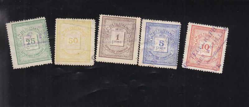 Dominican Republic, Telegraph, Sc #1-5, Used (24777)