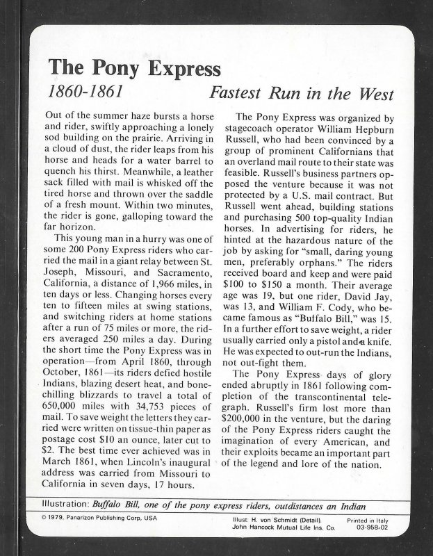 #2523 PONY EXPRESS COVER & MORE JUN/25/1991 (12945)