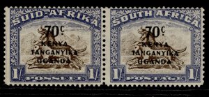 KENYA UGANDA TANGANYIKA GVI SG154a, 70c on 1s, M MINT. Cat £70. MOON FLAW