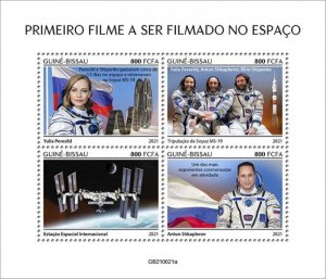 Guinea-Bissau - 2021 Russian Actors in Space - 4 Stamp Sheet - GB210621a