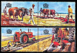 Zimbabwe 462-463, MNH, World Ploughing Contest se-tenant pairs