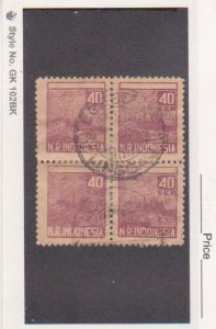 Indonesia Scott # 2L 26 Used Block of 4 Cat.$140.