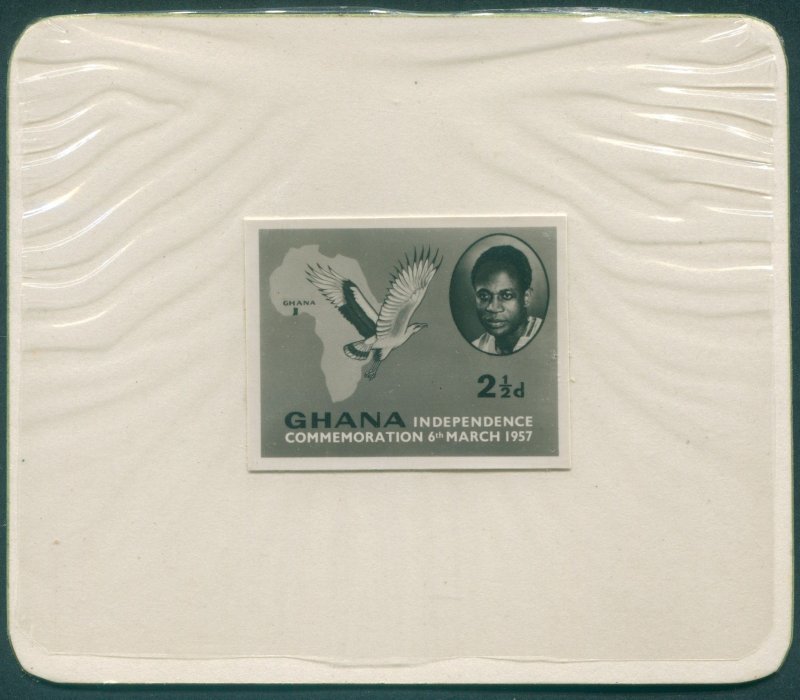 Ghana 1957 Independence issue 2½d photographic proof of unadopted design