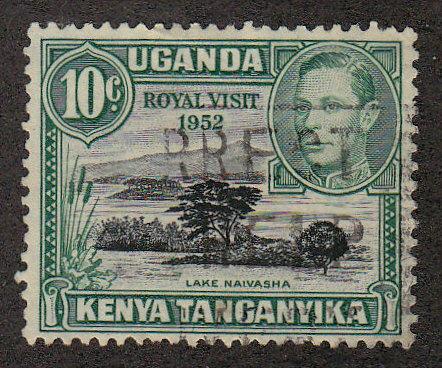 Kenya,Uganda Tanz. Lake Naivasha/OVPT (Scott #98)Used