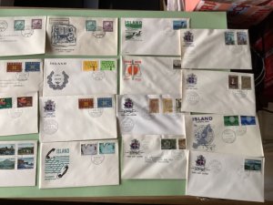 Iceland first day covers 16  items Ref A1929