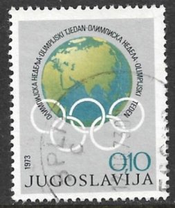 YUGOSLAVIA 1973 Olympic Week Postal Tax Stamp Sc RA44 VFU