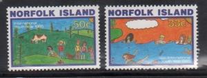 Norfolk Island 369-70 International Youth Year Mint NH