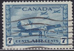 Canada C8 USED 1943 Harvard Air Mail Stamp 7¢