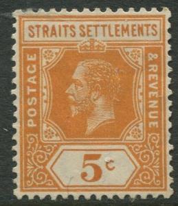 Straits Settlements - Scott 155 - KGV Definitive - 1912 - MNG - 5c Stamp