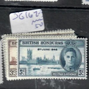 BRITISH HONDURAS KGVI PEACE SET    SG 162-163   MNH   P0429H