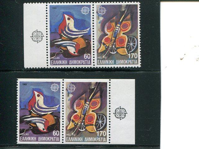 Greece Europa 1989 regular and booklet issues VF NH