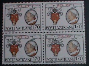 ​VATICAN 1979 SC# 661  PAUL VI -MNH-BLOCK OF 4 VERY FINE WE SHIP TO WORLD WIDE