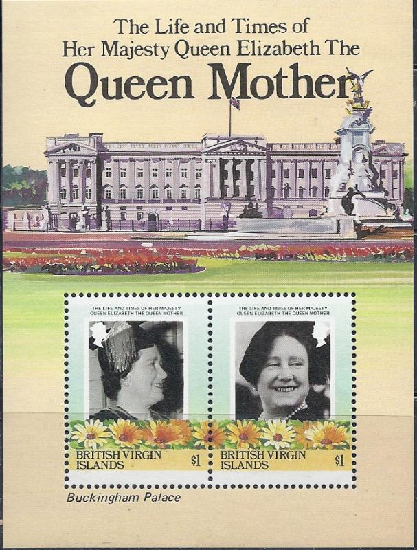 British Virgin Islands #517 Queen Mother S/S (MNH) CV$2.25