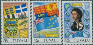 Tuvalu 1982 SG196-198 Royal Visit set MNH