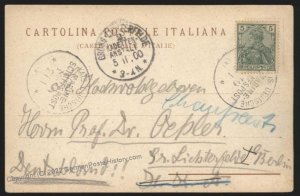 Germany 1900 Navy SMS Stosch MSP19 West Indies St Christopher Cover 107438