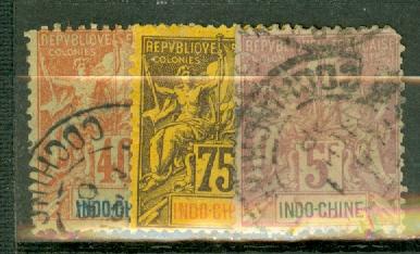 Indochina 3-21 most used (19 mint) CV $282.40, scan shows only a few