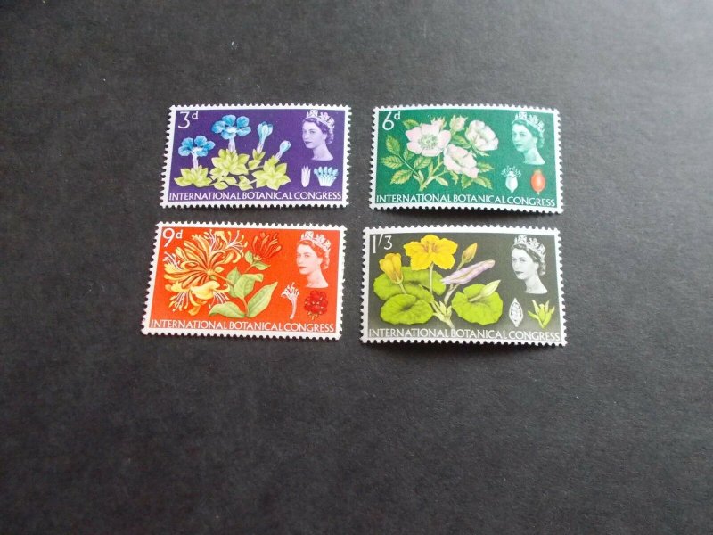 1964 Botanical Phosphor Complete Set of 4 (SG 655p-658p) Cat £30 Superb U/M