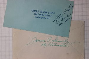 Wabash Stamp Club Terre Haute IN Philatelic Convention postmaster signed 1937