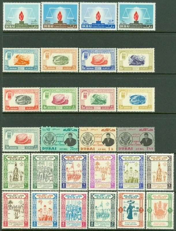 EDW1949SELL : DUBAI Nice collection of ALL DIFF VF MNH sgls, sets & S/S. Cat $76