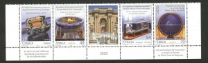 Serbia - MNH STRIP - 65 YEARS SINCE THE OPENING OF THE NIKOLA TESLA MUSEUM -2020