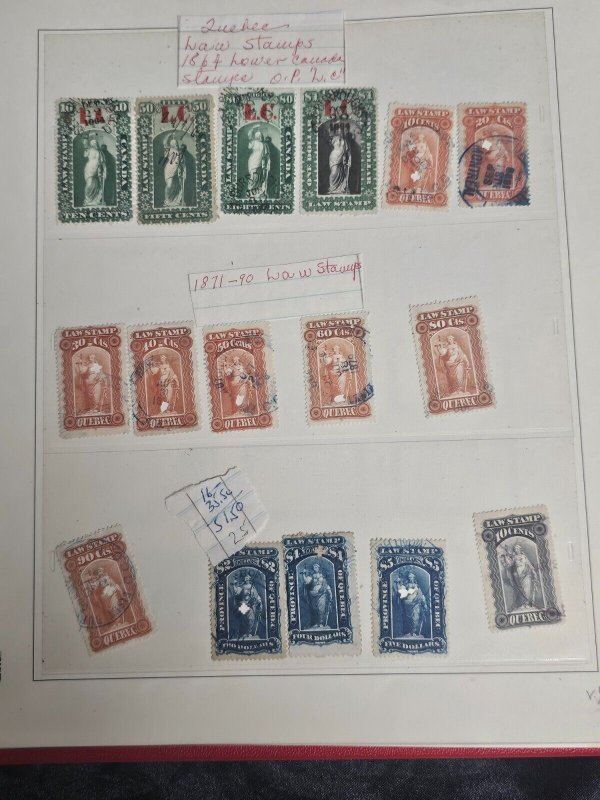 Canada RARE Provinces Revenue Stamp Collection Lot of 145 In Book