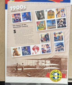 US 1998 32c 1900s Celebrate the Centuary #3182 sheet of 15 MINT