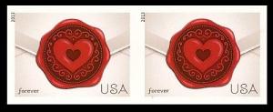 US 4741a Sealed with Love imperf NDC horz pair MNH 2013