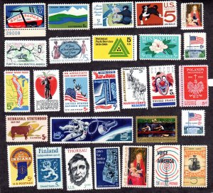 US Postage Lot Scott # 1307-1343, MH. Face = $ 3.15 Lot 230725