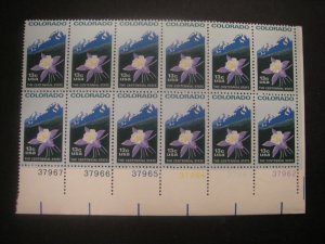 Scott 1711c, 13c Colorado, PB12 37962-67 LR, Perf 11.2, MNH Commemorative Beauty