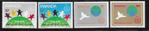 Rwanda 1986 Christmas Intl Peace Year Sc 1270-1273 MNH A2806