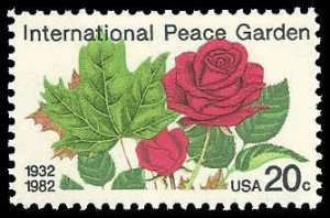 PCBstamps   US #2014 20c Peach Garden,MNH, (4)