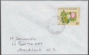 NORFOLK IS 1995 cover to New Zealand  - 35c Birds...........................A712