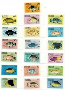 Grenadines 1980 392-410 - Fish Definitives - Set of nineteen - MNH