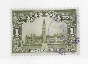 Canada Sc #159 $1 Parliament  used with CDS VF