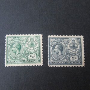 Bahamas 1920 KGV Sc 65,67 MH