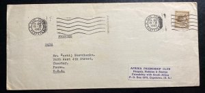 1963 Cape Town South Africa Cover To Chester PA USA