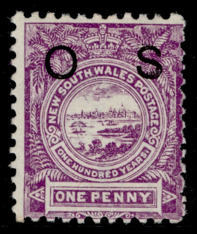 AUSTRALIA - New South Wales QV SG O39b, 1d mauve, M MINT.