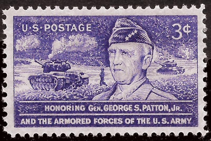 Scott 1026   3¢ George S. Patton Single, MNH