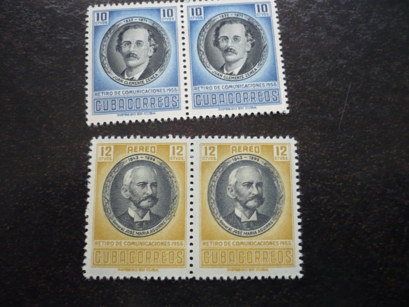 Stamps-Cuba -Scott# 553-556,C131-C133,E21 - Mint Hinged Set of 8 Stamps in Pairs