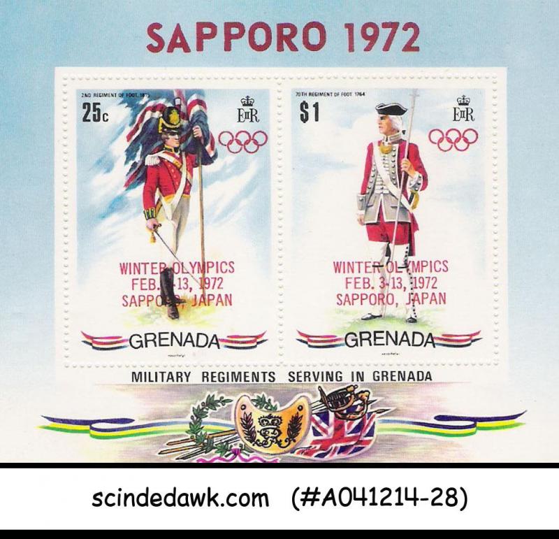 GRENADA - 1972 WINTER OLYMPICS SAPPORO - RED OVPT - MIN/SHT MNH