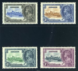 Gibraltar 1935 KGV Silver Jubilee set complete MNH. SG 114-117. Sc 100-103.