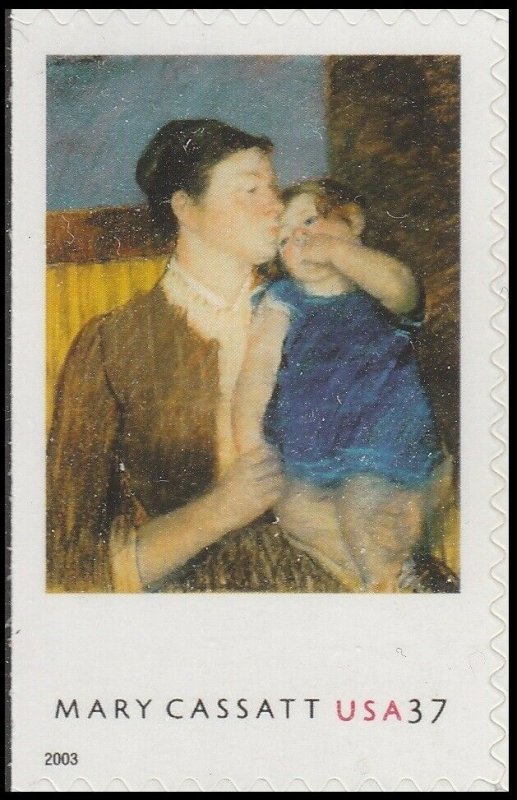 US 3804 Mary Cassatt Young Mother 37c single (1 stamp) MNH 2003