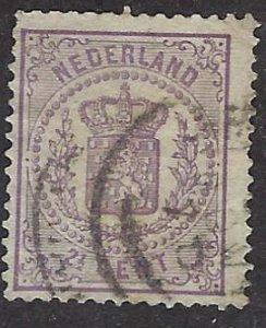 Netherlands SC#22 Used F-VF SCV$75.00 .Fill empty Spots!