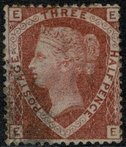 QV 1870-74 1 1/2d Lake-Red Wmk. 4 (L. Crown) used S.G. 52 Pl.1