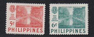 Philippines # 582-583, Wright Park &  Lions Club Emblem, Mint LH, 1/3 Cat.