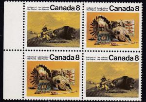 Canada # 562-563, Indians of the Plains, Mint NH Block of 4
