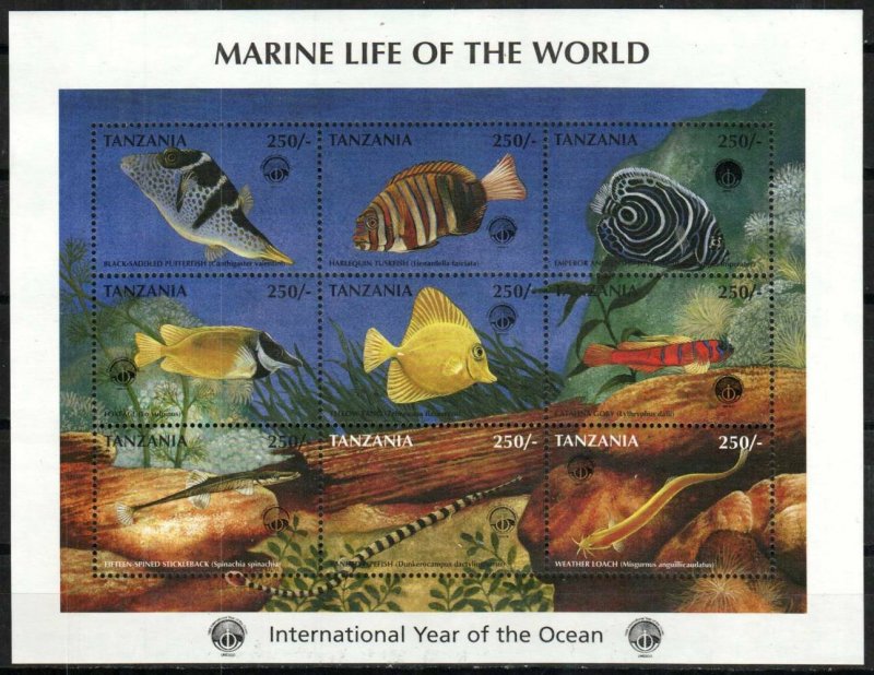 Tanzania Stamp 1698  - Marine Life of the World