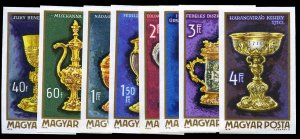 Hungary #2045-2052 Cat$20, 1970 Hungarian Goldsmiths' Art, imperf. set of eig...