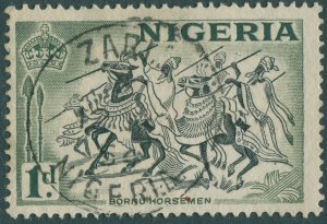 Nigeria 1953 SG70 1d Bornu Horseman FU